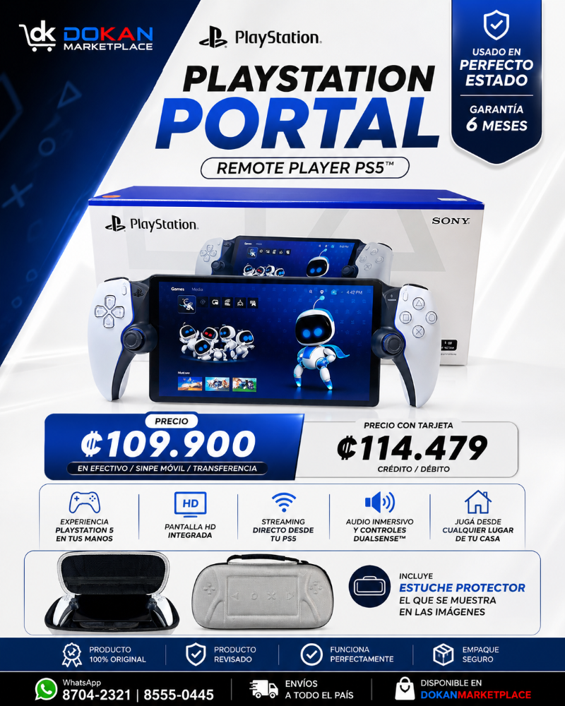 Play Station Portal Banco +  Estuche de Tansporte Usado