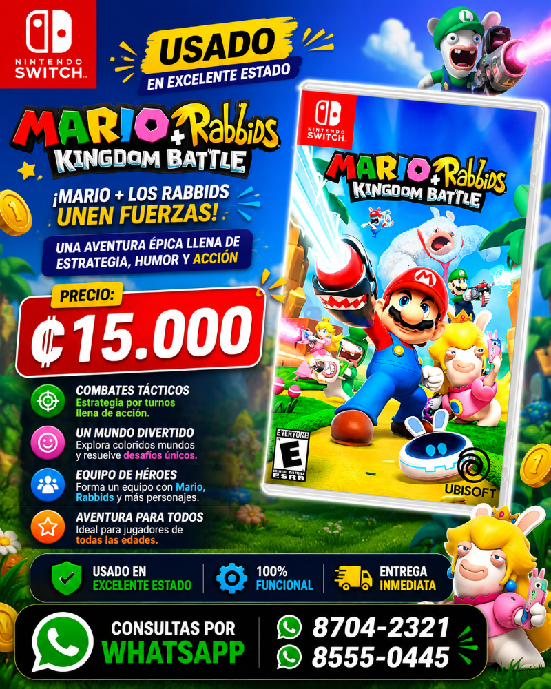 Mario + Rabbids Kingdom Battle NintendoSwitch Usado