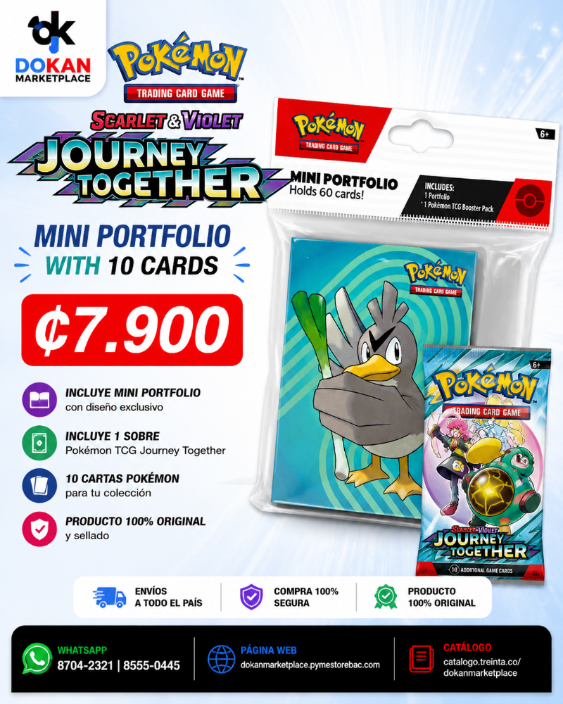 Pokémon TCG Scarlet & Violet Journey Together Mini Portfolio With 10 Cards