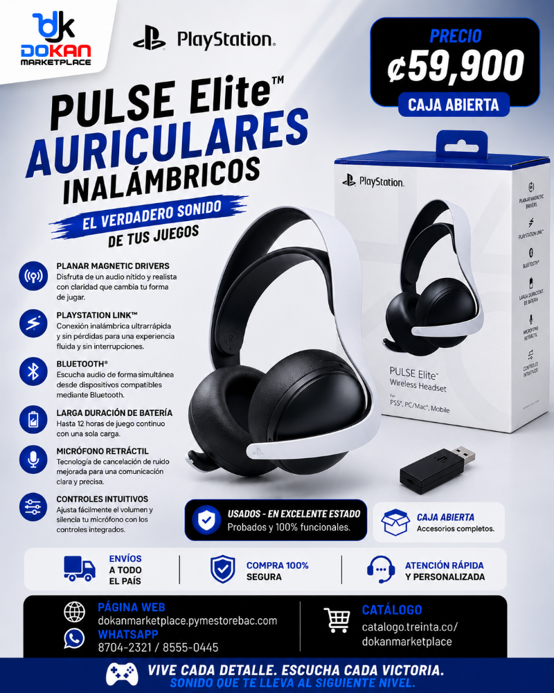 Auriculares Inalámbricos PULSE Elite Blancos Caja Abierta