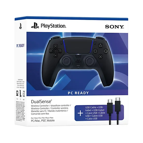 Control Dualsense Midnight Black + Cable Usb C Pc Ready