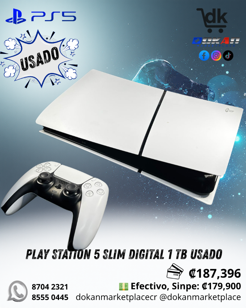 Play Station 5 Slim Digital 1 TB Usado