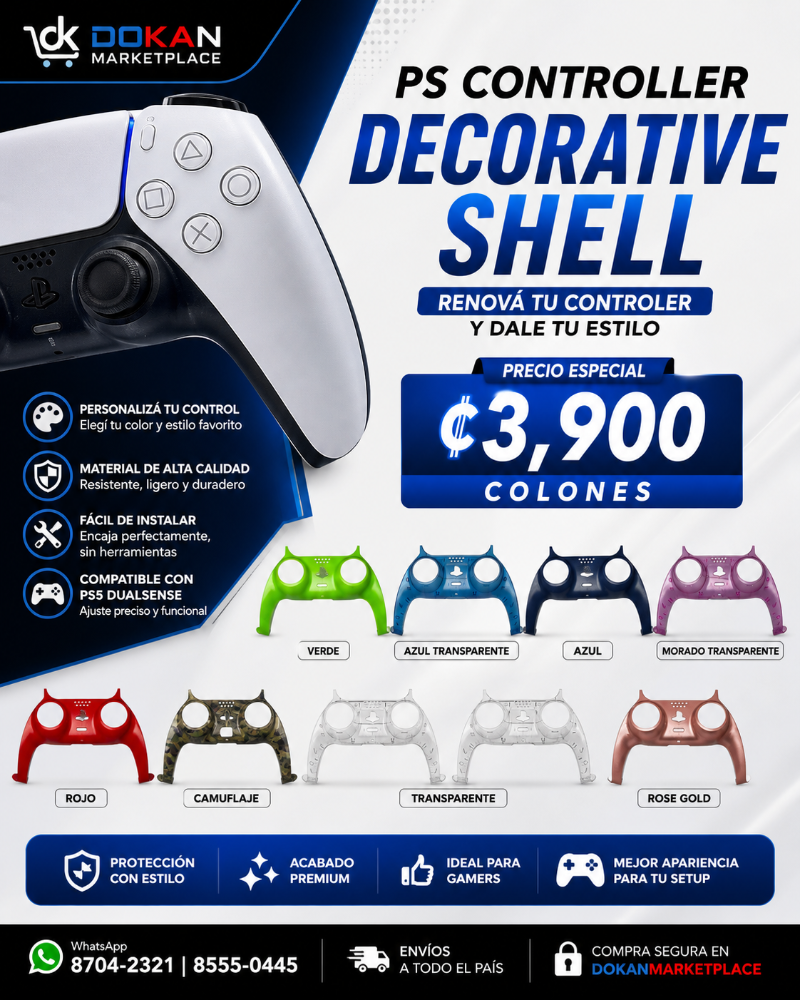PS Controller Decorative Shell Para Control Dualsense PlayStation 5