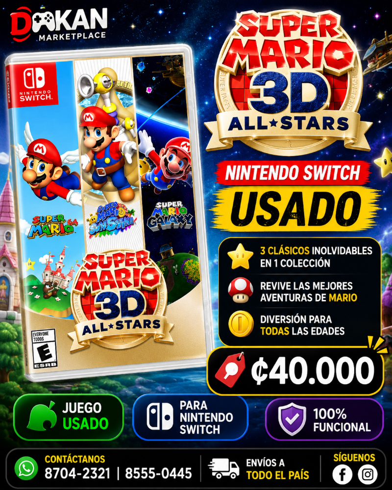 Super Mario 3D All-Stars Nintendo Switch Usado