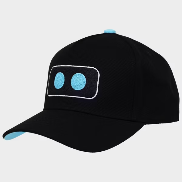 Gorra Astro Bot Negra Con Ojos Celestes