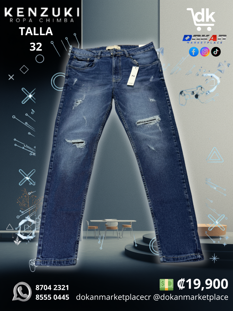 Pantalon Premium Kenzuki	Azul/ Oscuro	Slim 32