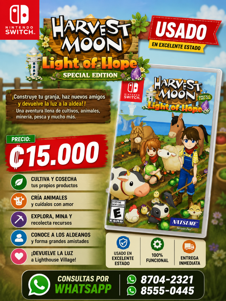 Harvest Moon: Light of Hope Special Edition Nintendo Switch Usado