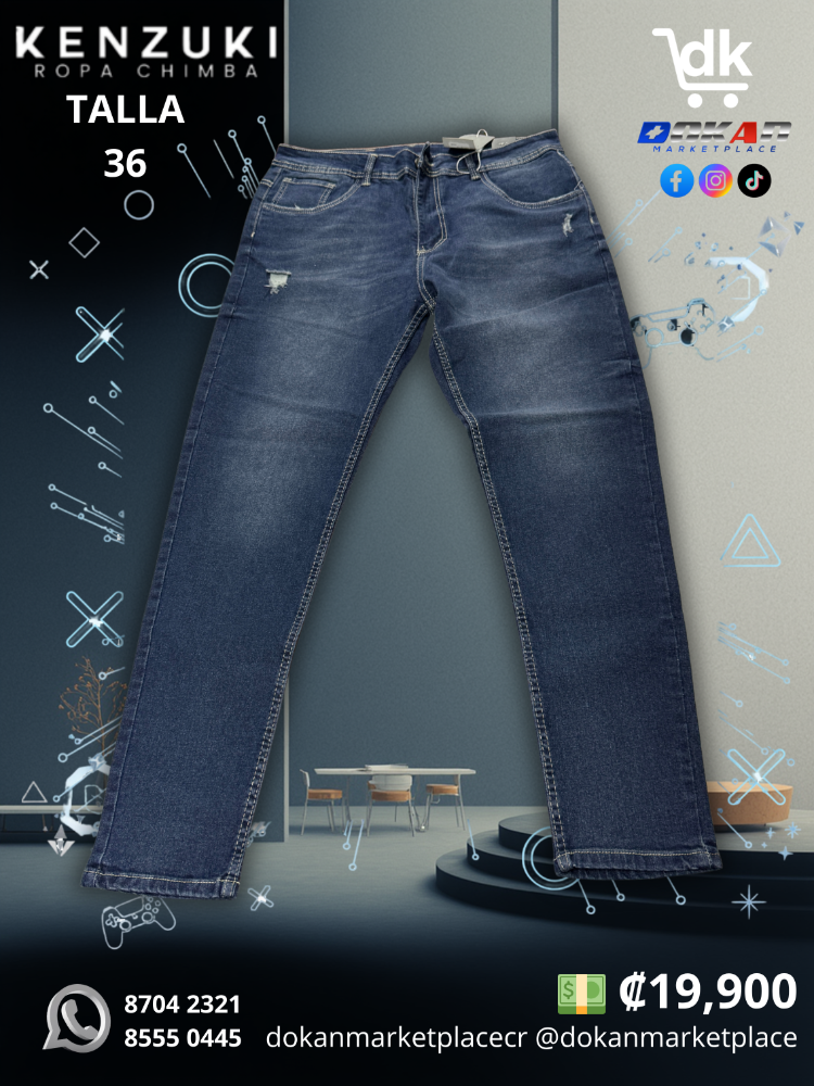 Pantalon Premium Kenzuki	Azul/ Escuelero Slim 36