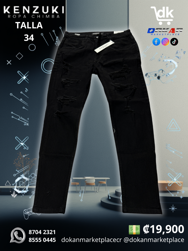 Pantalon Premium Kenzuki	Negro/ Mate	Slim 36