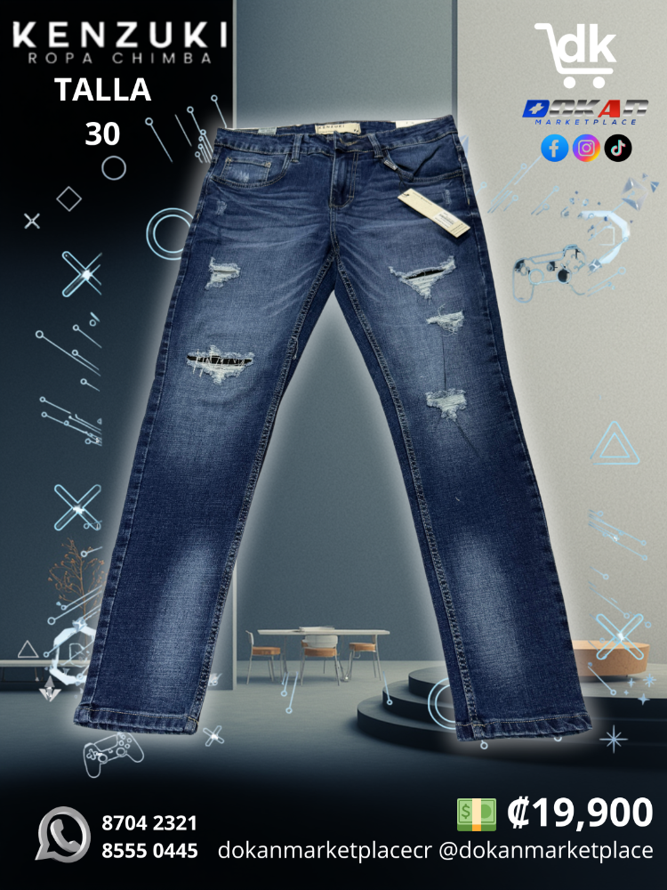 Pantalon Premium Kenzuki	Azul/ Oscuro	2 Slim 30
