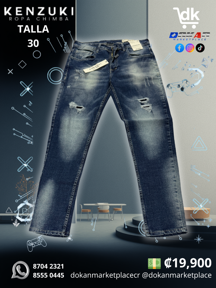 Pantalon Premium Kenzuki	Azul/ Oscuro	Slim 30