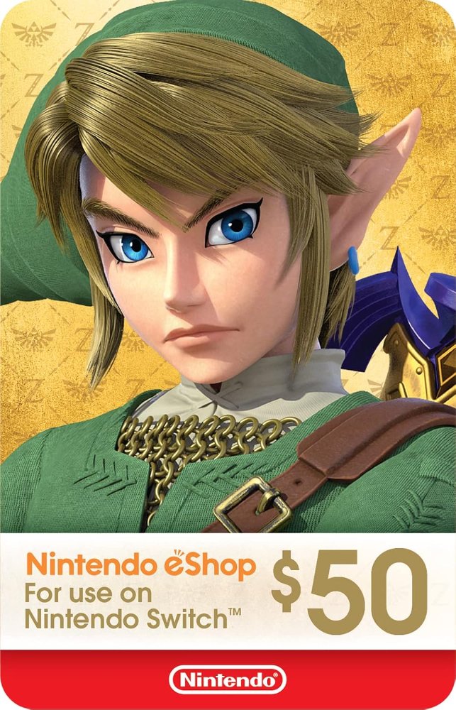 Nintendo Eshop $50 USD Gift Card