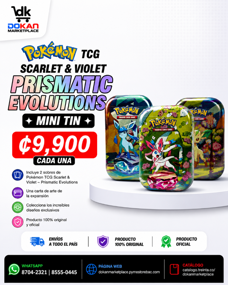 Pokémon TCG Scarlet & Violet Prismatic Evolutions Mini Tin