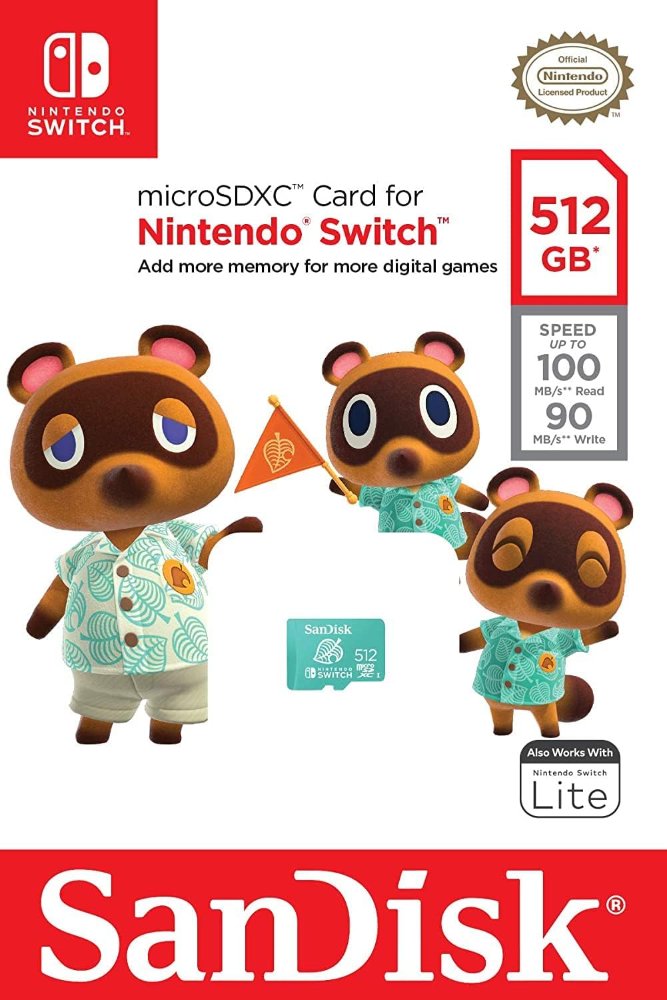 Micro Sd 512 Gb Sandisk Animal Crossing Edition