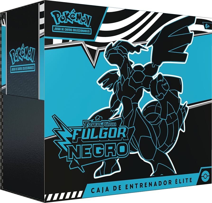 Pokemon TCG Escarlata & Purpura Fulgor Negro Caja de Entrenamiento Elite