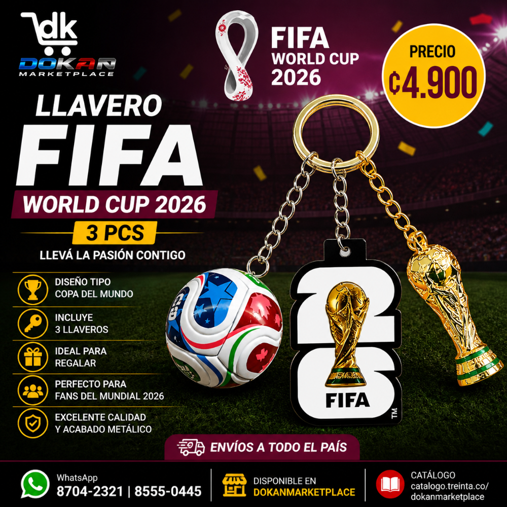 Llavero Fifa 2026 World Cup 3 pcs