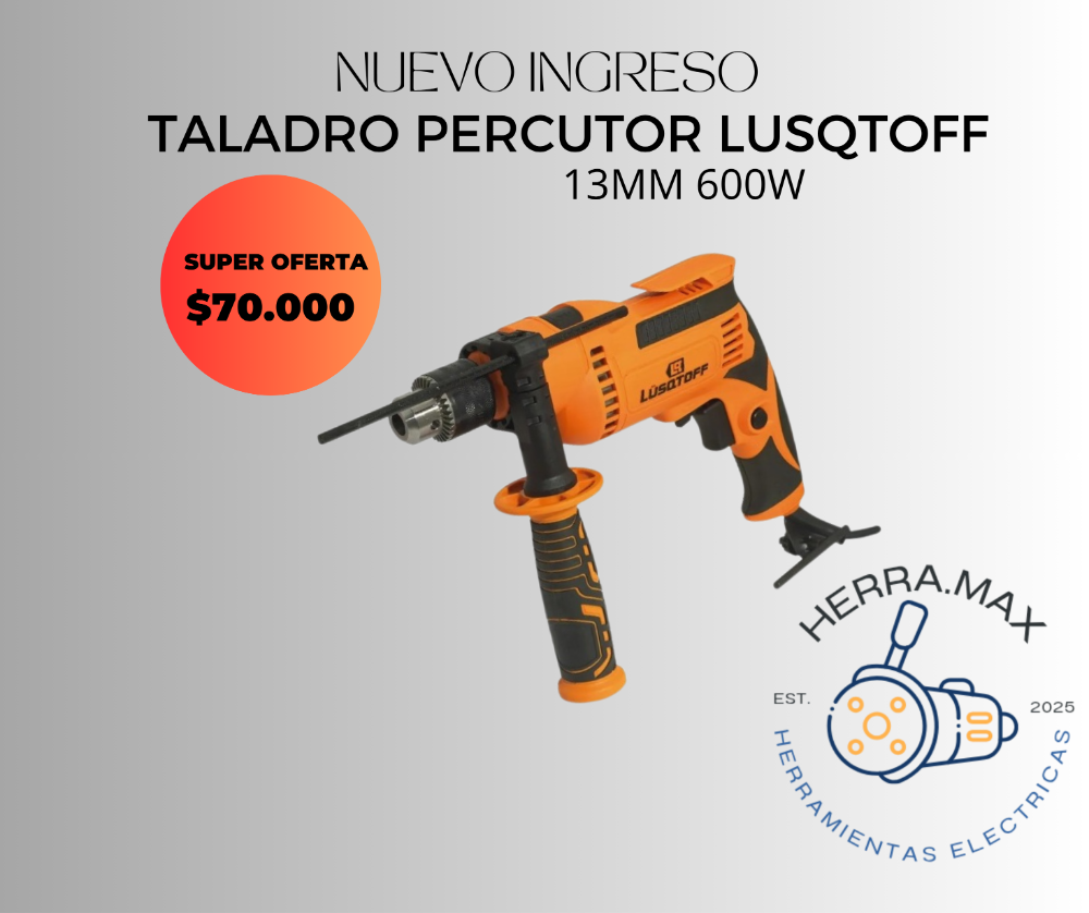 TALADRO PERCUTOR LUSQTOFF 13MM 600W