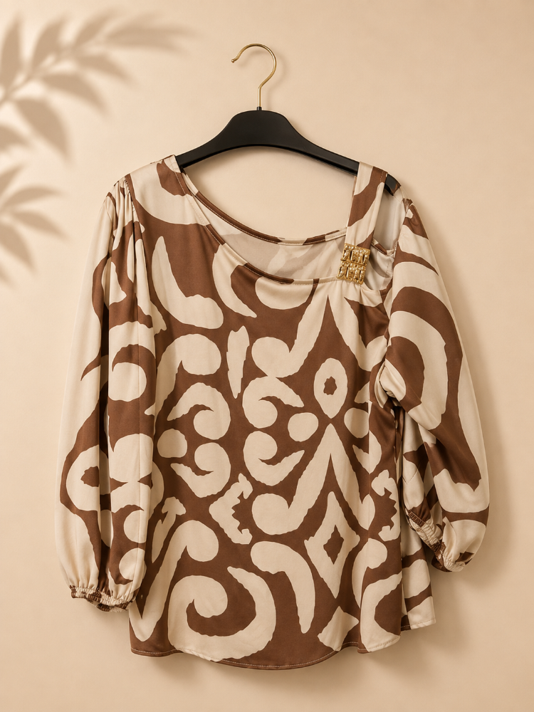 BLUSA COLOR ESTAMPADA