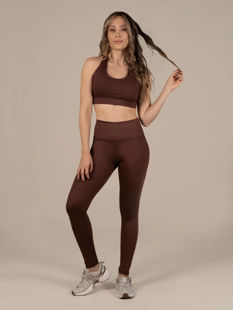 GF2001 - Set Legging chocolate oscuro unicolor