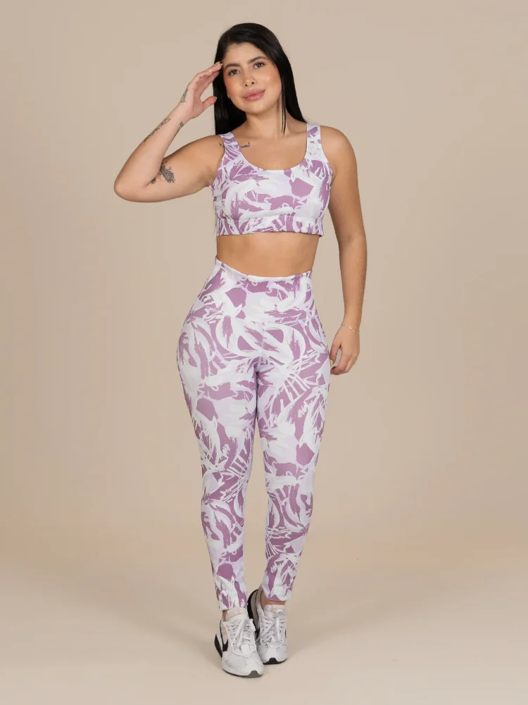 GF2053 - Set Legging morado/lila estampado