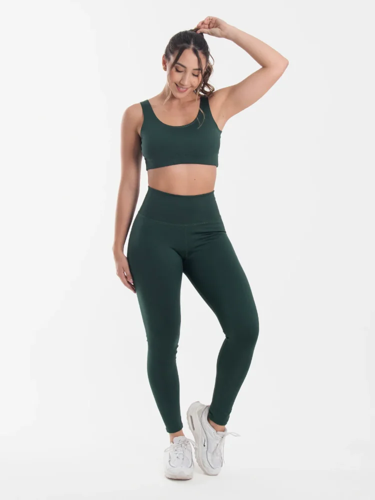 GF2048 - Set Legging verde esmeralda unicolor