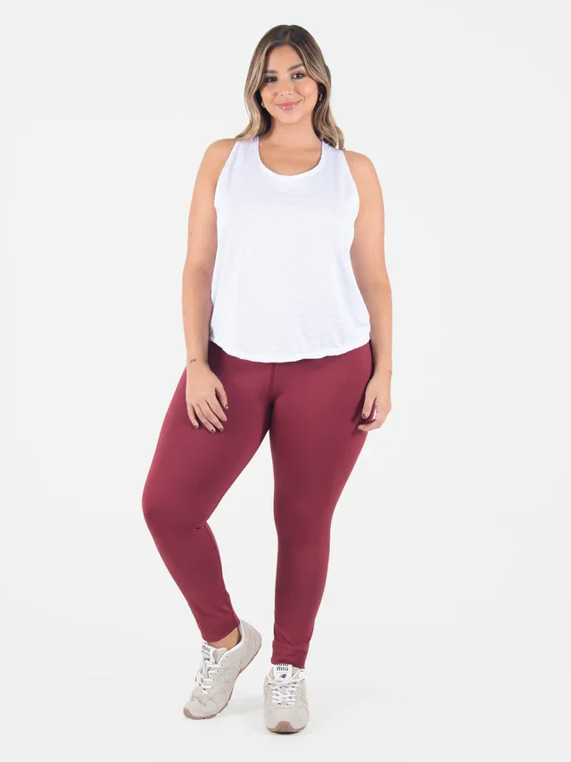 GF4003- Set Legging - Rojo Vino / Camisola Blanca