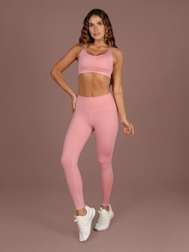GF3002 - Set Legging rosado bebé unicolor - XS