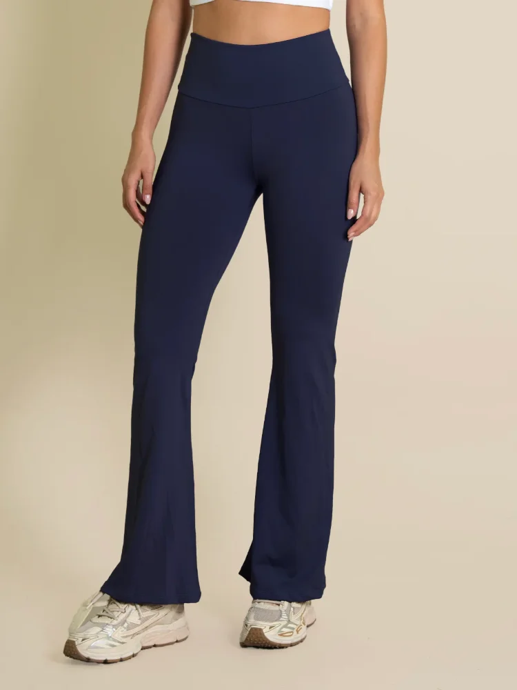 GF2050 - Legging bota campana azul oscuro unicolor