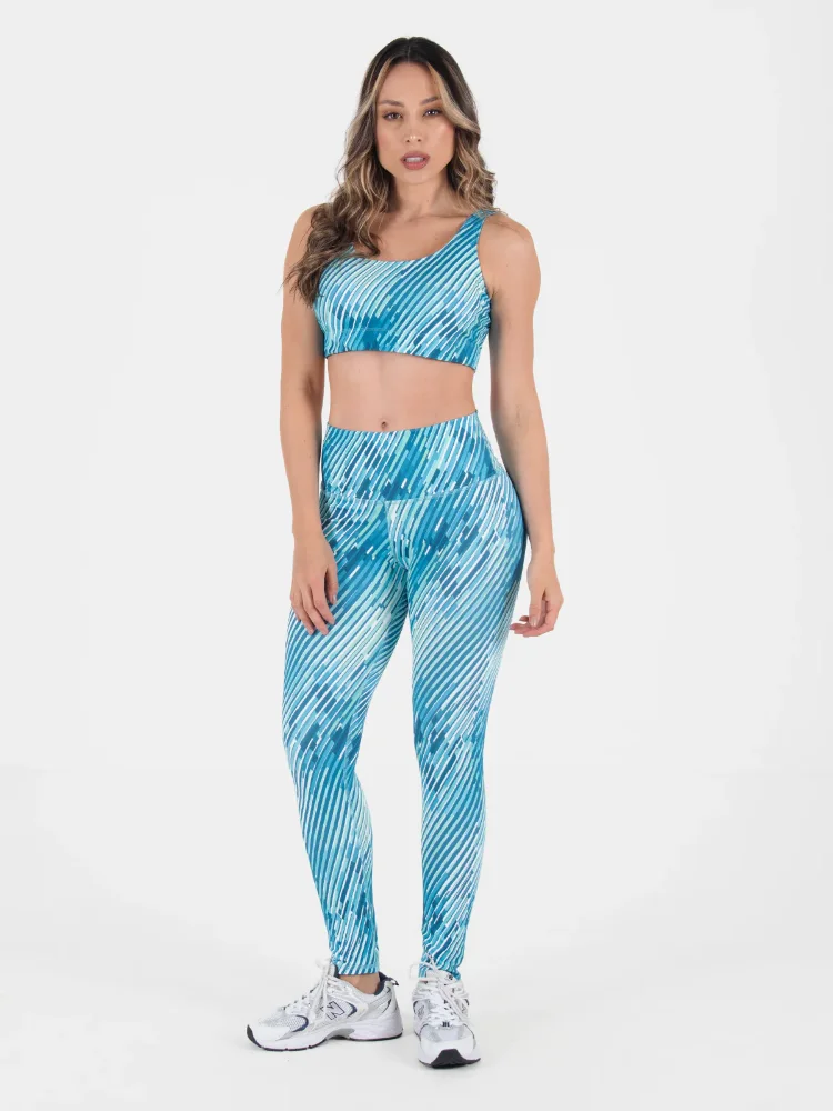 GF2043 - Set Legging celeste aqua estampado