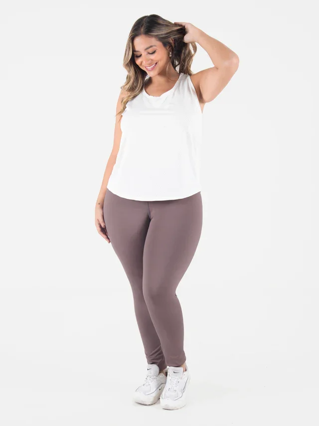 GF4001 - Set Legging - Morado Taupe / Camisola Blanca