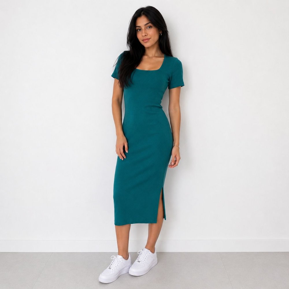 Vestido largo morley verde esmeralda