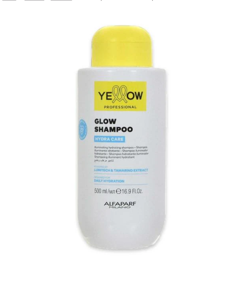 YELLOW HYDRA CARE GLOW SHAMPOO 500ML.