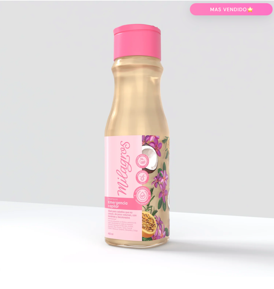 SHAMPOO EMERGENCIA CAPILAR MILAGROS 450ML