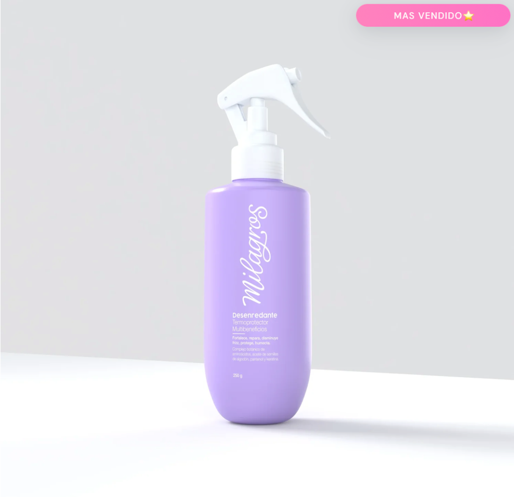 DESENREDANTE TERMOPROTECTOR MILAGROS MORADO