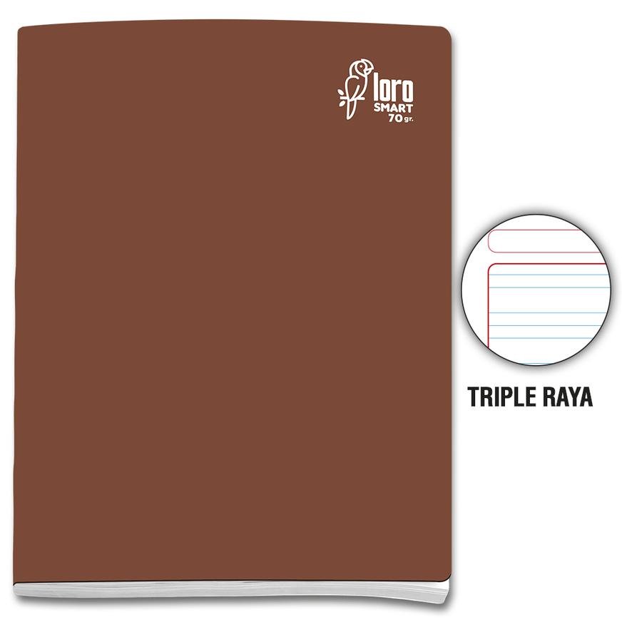 cuaderno loro triple linea A4 febrero