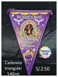banderin papel Sr. de los Milagros octubre