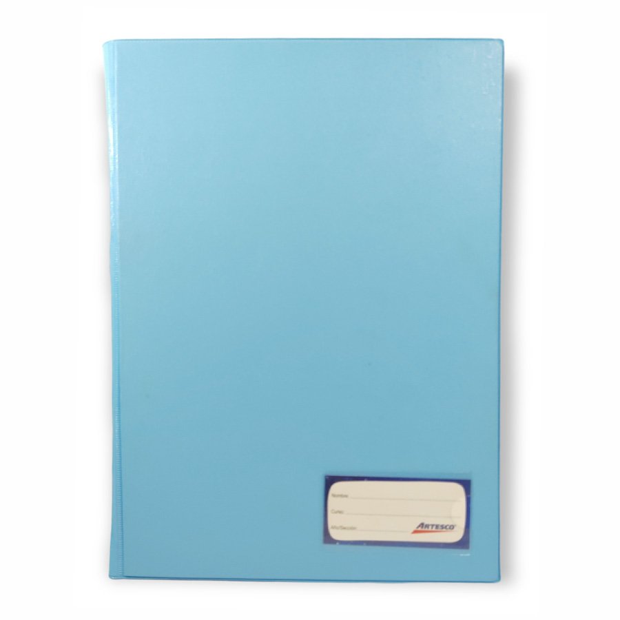 folder tapa dura celeste abril