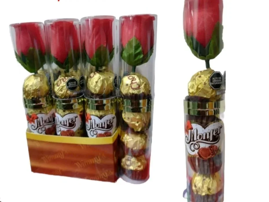 chocolate c/ rosa febrero