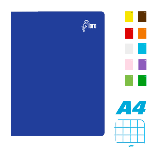 cuaderno loro cuadriculado  A4 febrero
