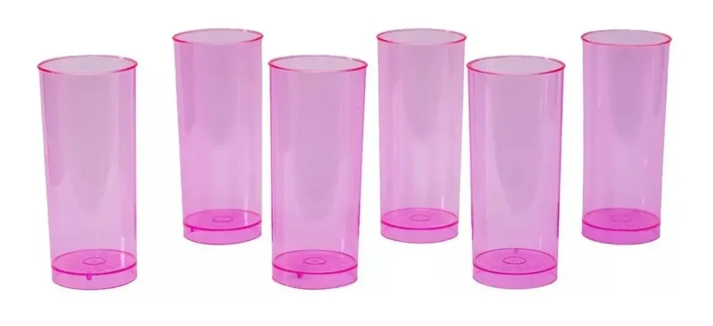 VASO TRAGO LARGO ROSA