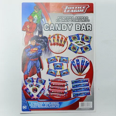 CANDY BAR ARMABLE LIGA DE LA JUSTICIA