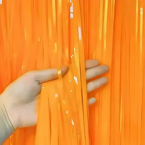 CORTINA METALIZADA NARANJA