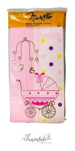 BOLSITA DE PAPEL BABY SHOWER ROSA