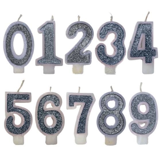 VELAS FULL NUMERAL GIBRE PLATA X1