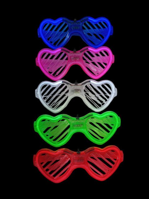 ANTEOJO LUMINOSO FLOGGER CORAZON RAYAS SURTIDO X12
