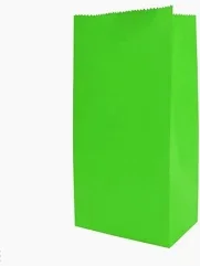 BOLSITA DE PAPEL VERDE FLUO X10