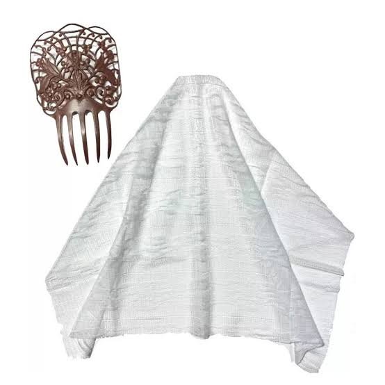 MANTILLA BLANCA CON PEINETON