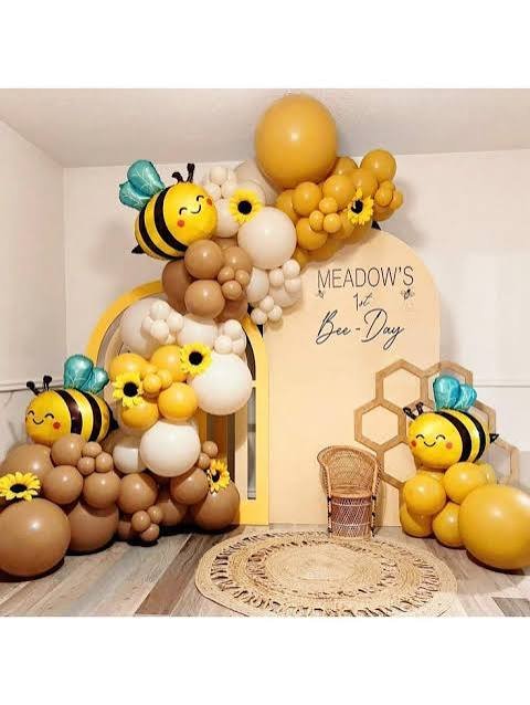 SET DE GLOBOS MARGARITAS Y ABEJAS X80