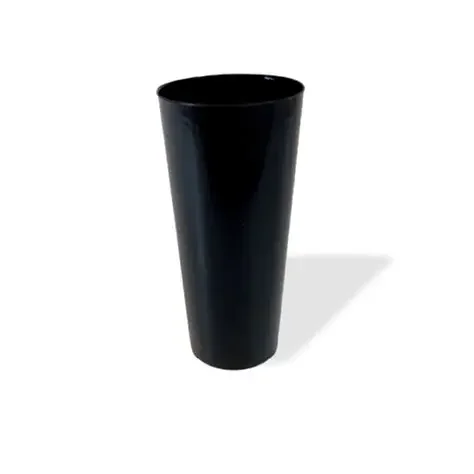 VASO TRAGO LARGO NEGRO X10
