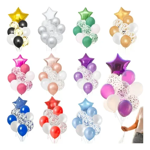 SET GLOBOS ESTRELLA (9 PIEZAS)